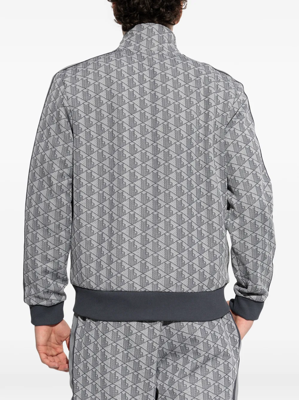 Lacoste Bomberjack met monogramprint Grijs