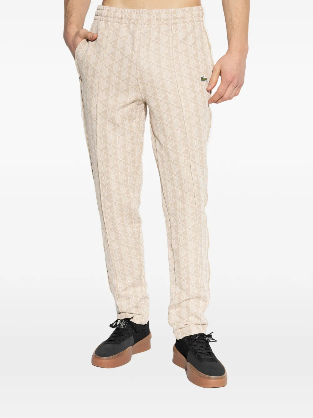  Lacoste Patterned Track Pants - Neutrals 