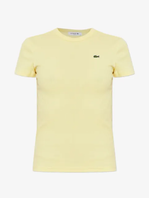 Lacoste ribbed logo T-shirt