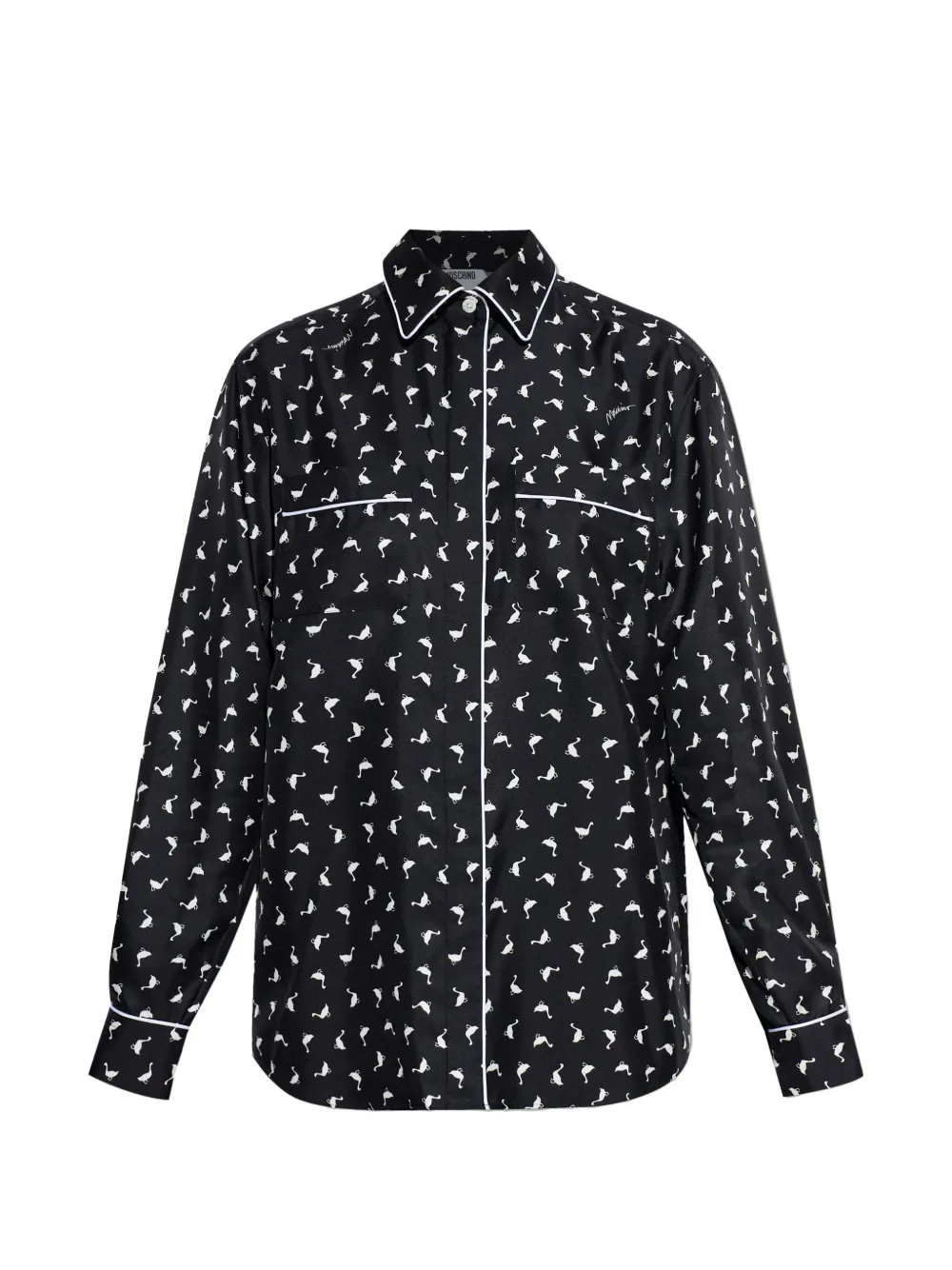 Moschino printed silk shirt - Nero