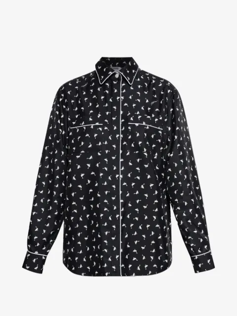 Moschino printed silk shirt
