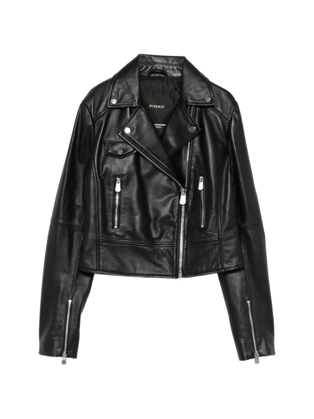 PINKO zip leather jacket - Nero