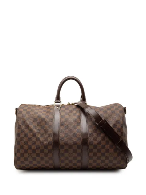 Louis Vuitton Pre-Owned 2009 Damier Ebene Keepall Bandouliere 45 travel bag