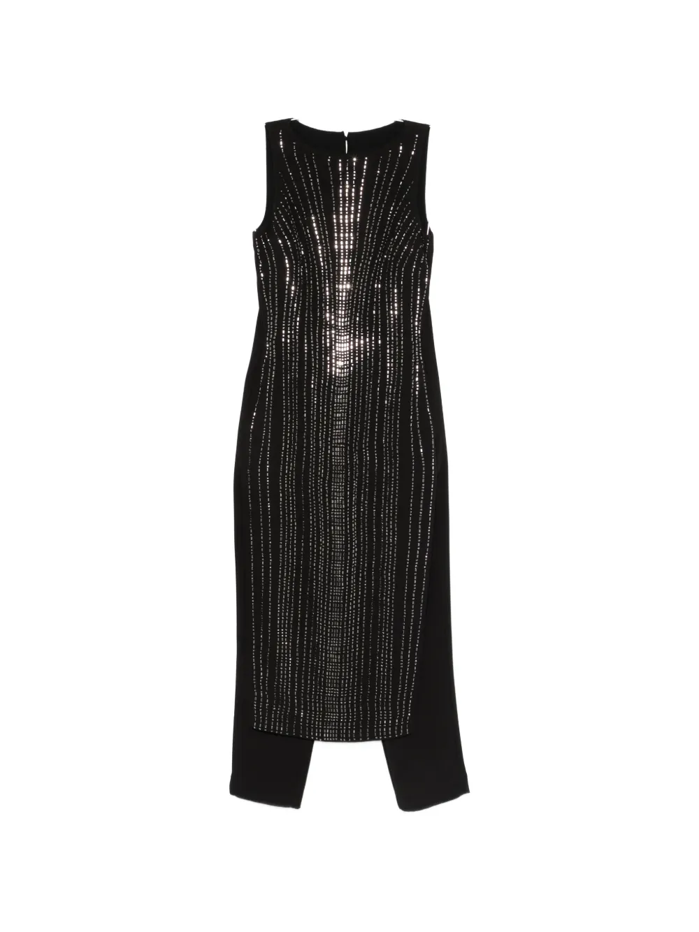 PINKO rhinestone-embellished jumpsuit - Nero