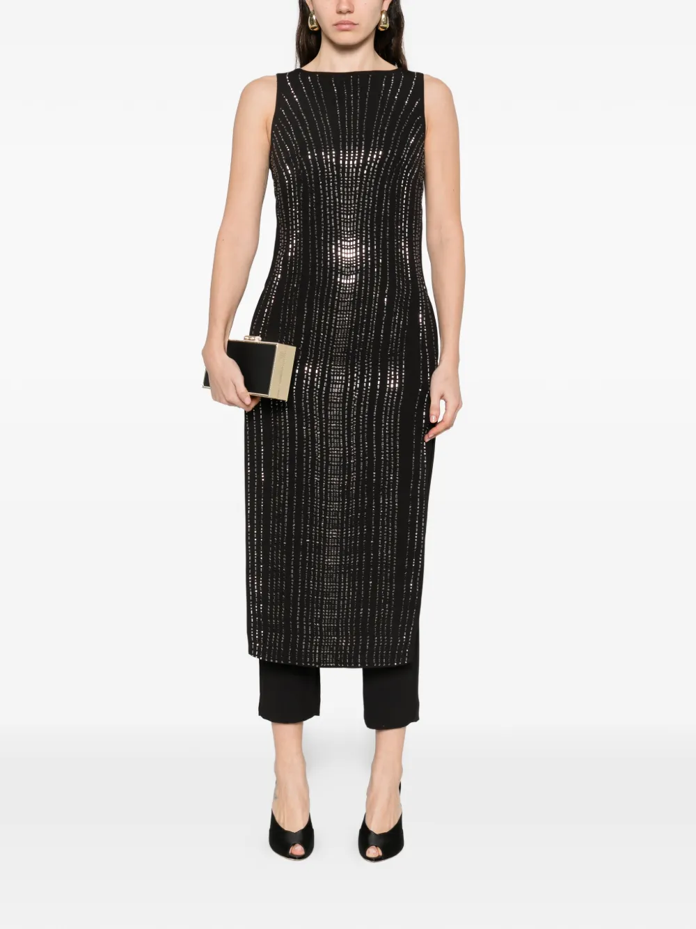  Pinko Rhinestone-embellished Jumpsuit - Black 