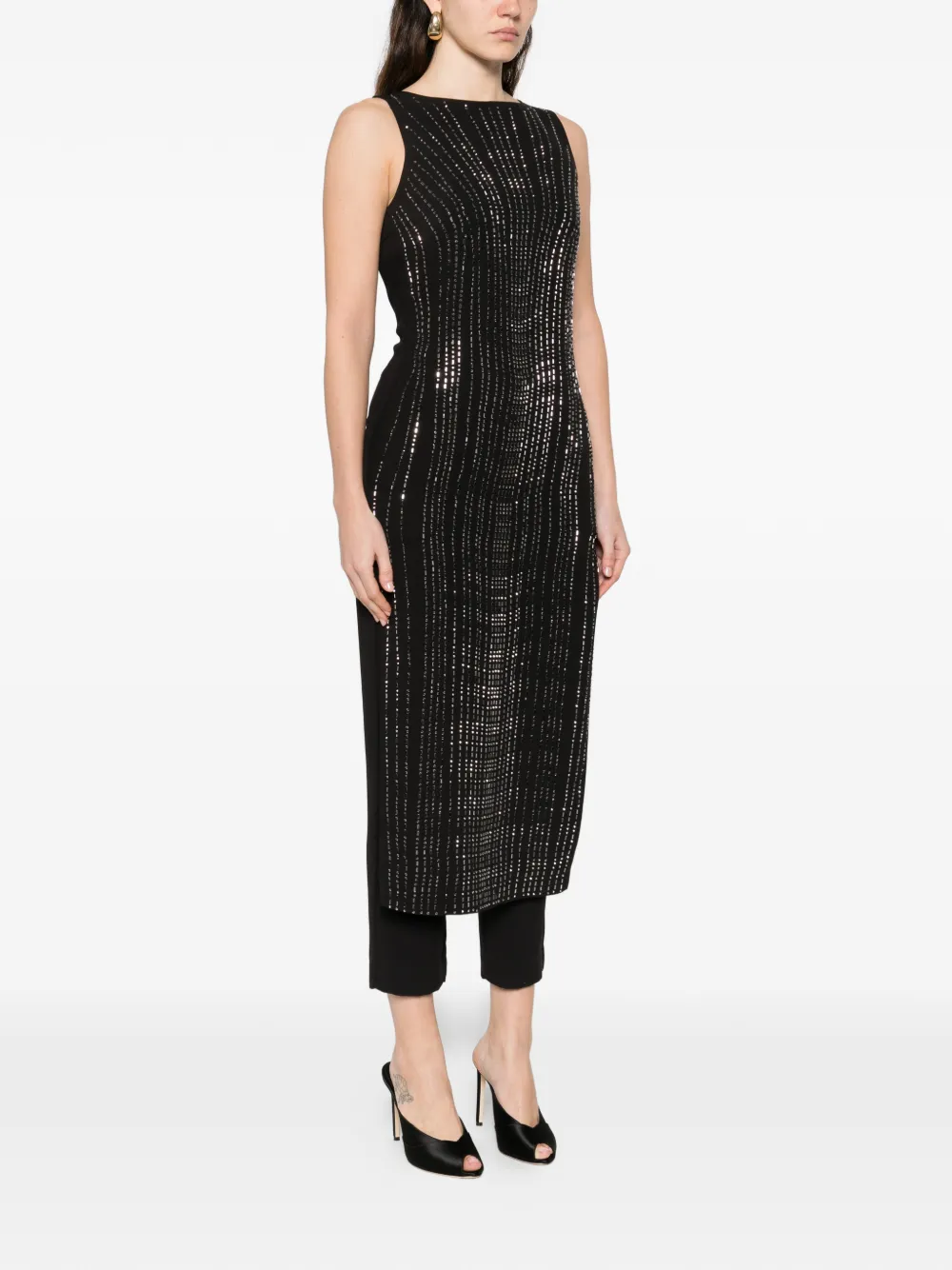  Pinko Rhinestone-embellished Jumpsuit - Black 