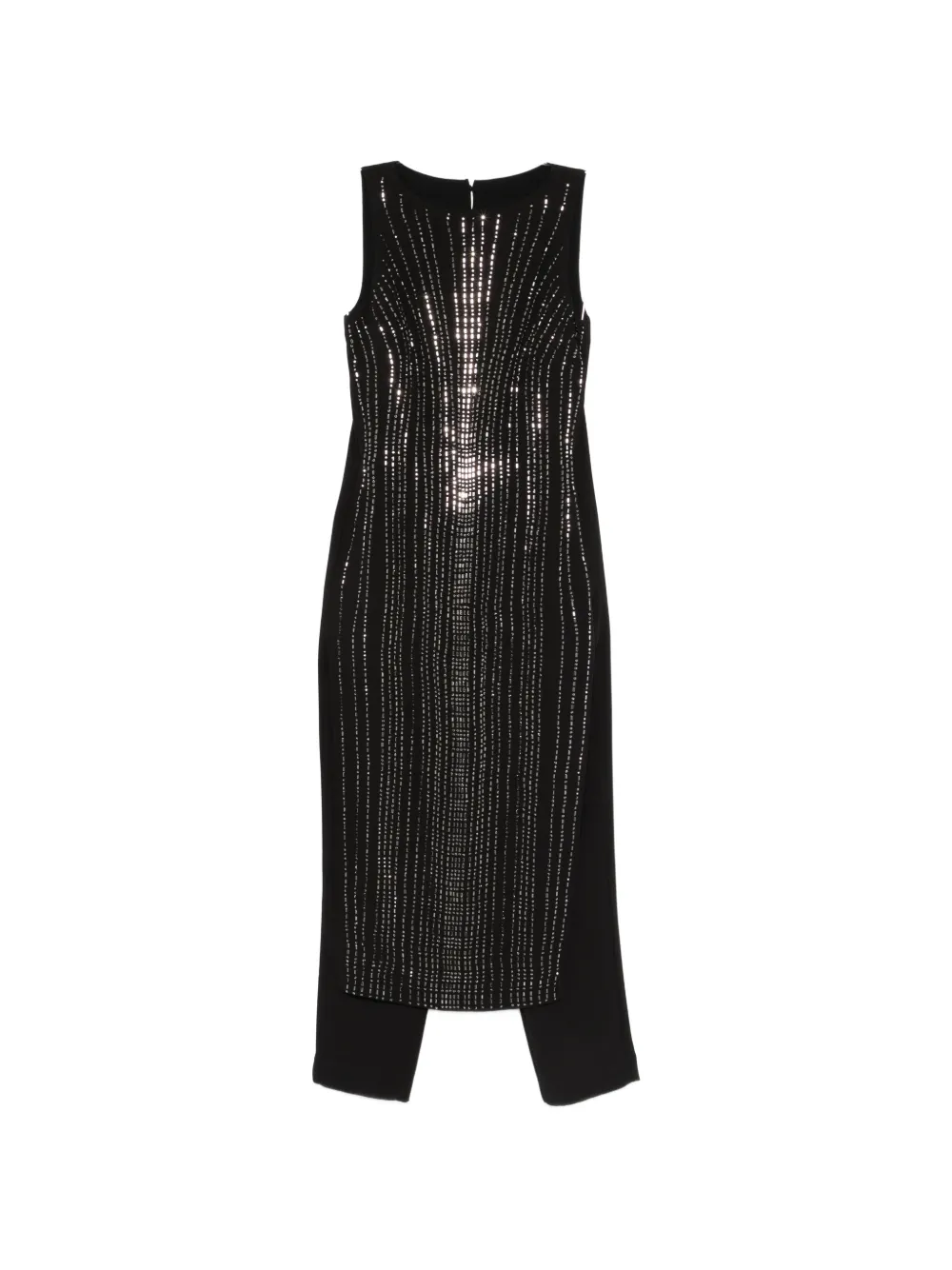 PINKO rhinestone-embellished jumpsuit - Nero
