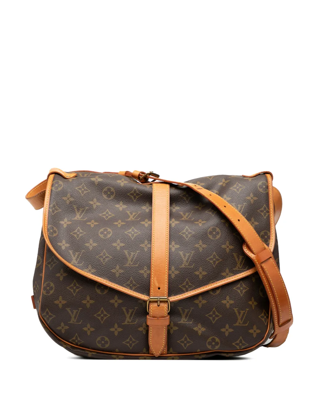 Louis Vuitton Pre-Owned 1990 Monogram Saumur 35 crossbody bag - Marrone