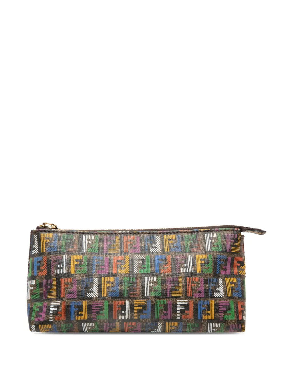 Fendi Pre-Owned 2000-2010 Multicolor Zucchino Coated Canvas pouch - Marrone