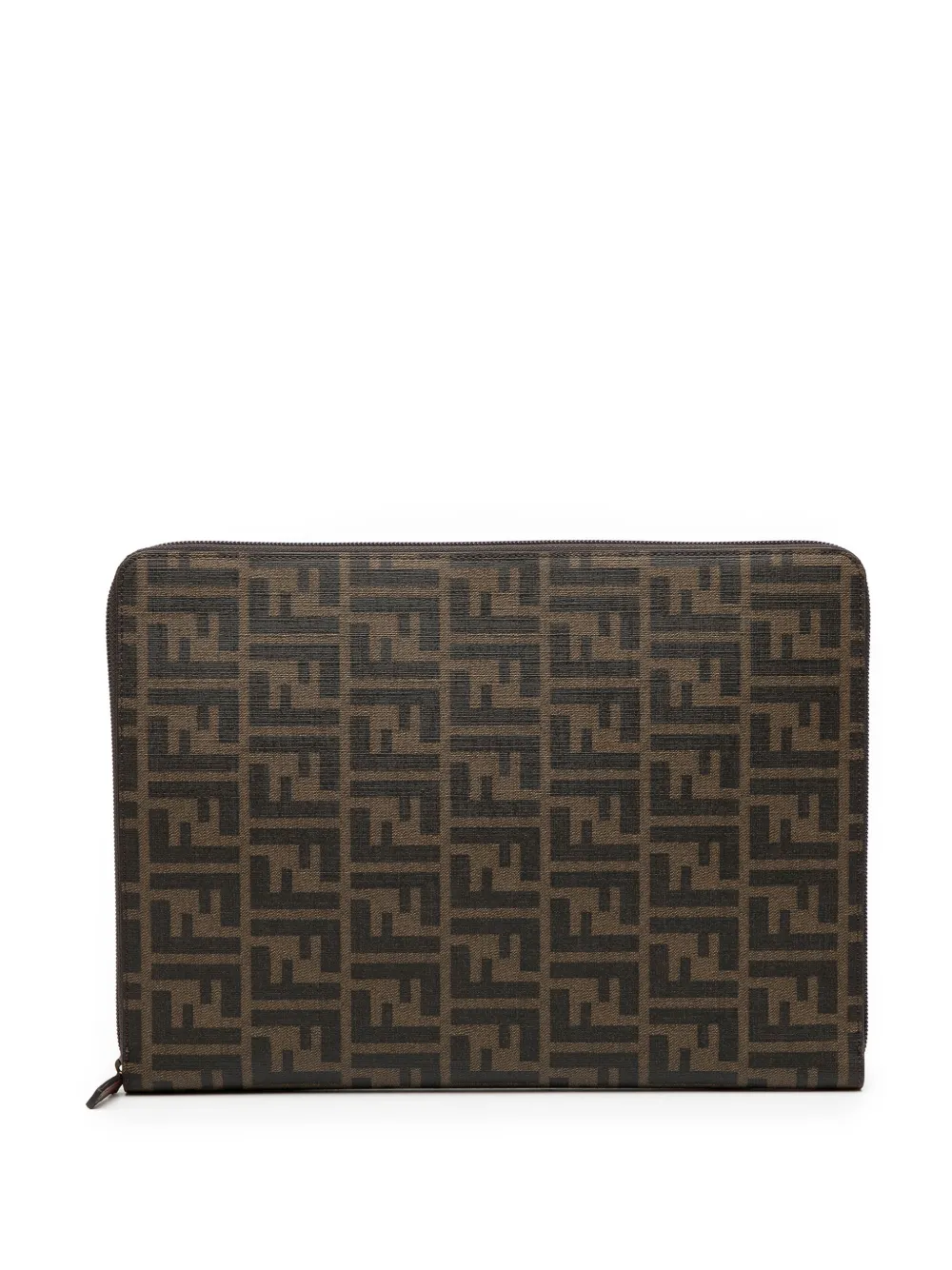 Fendi Pre-Owned 2010-2025 Zucca Coated Canvas clutch bag - Marrone