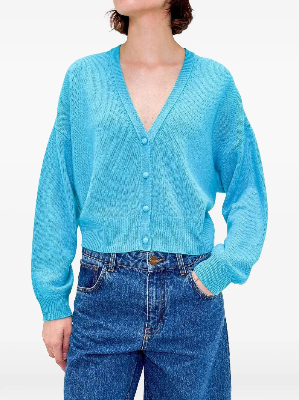 Odeeh V-neck button cardigan - Blu