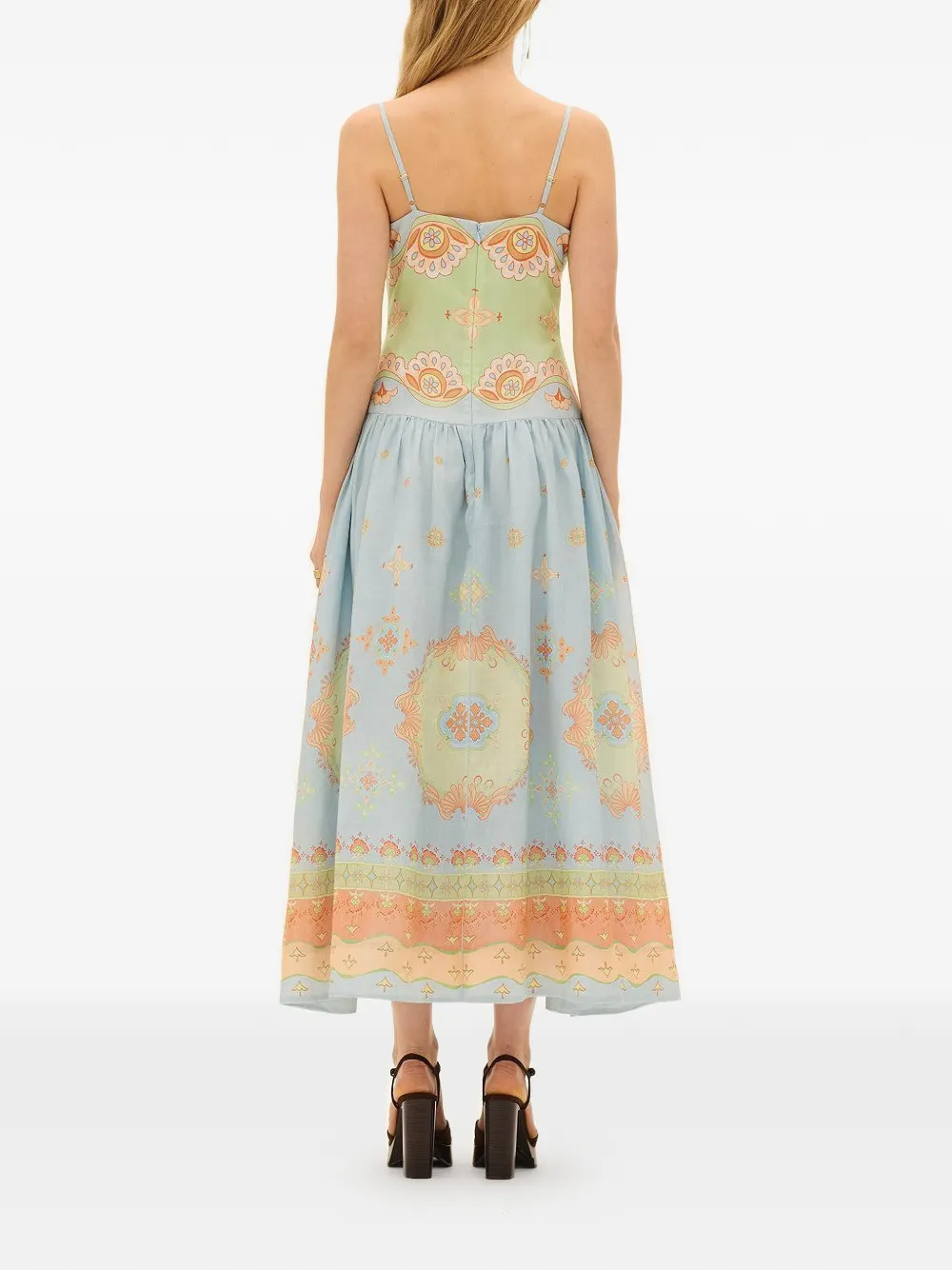  Kate Ford Vestido Matthiola Estampado - Azul 