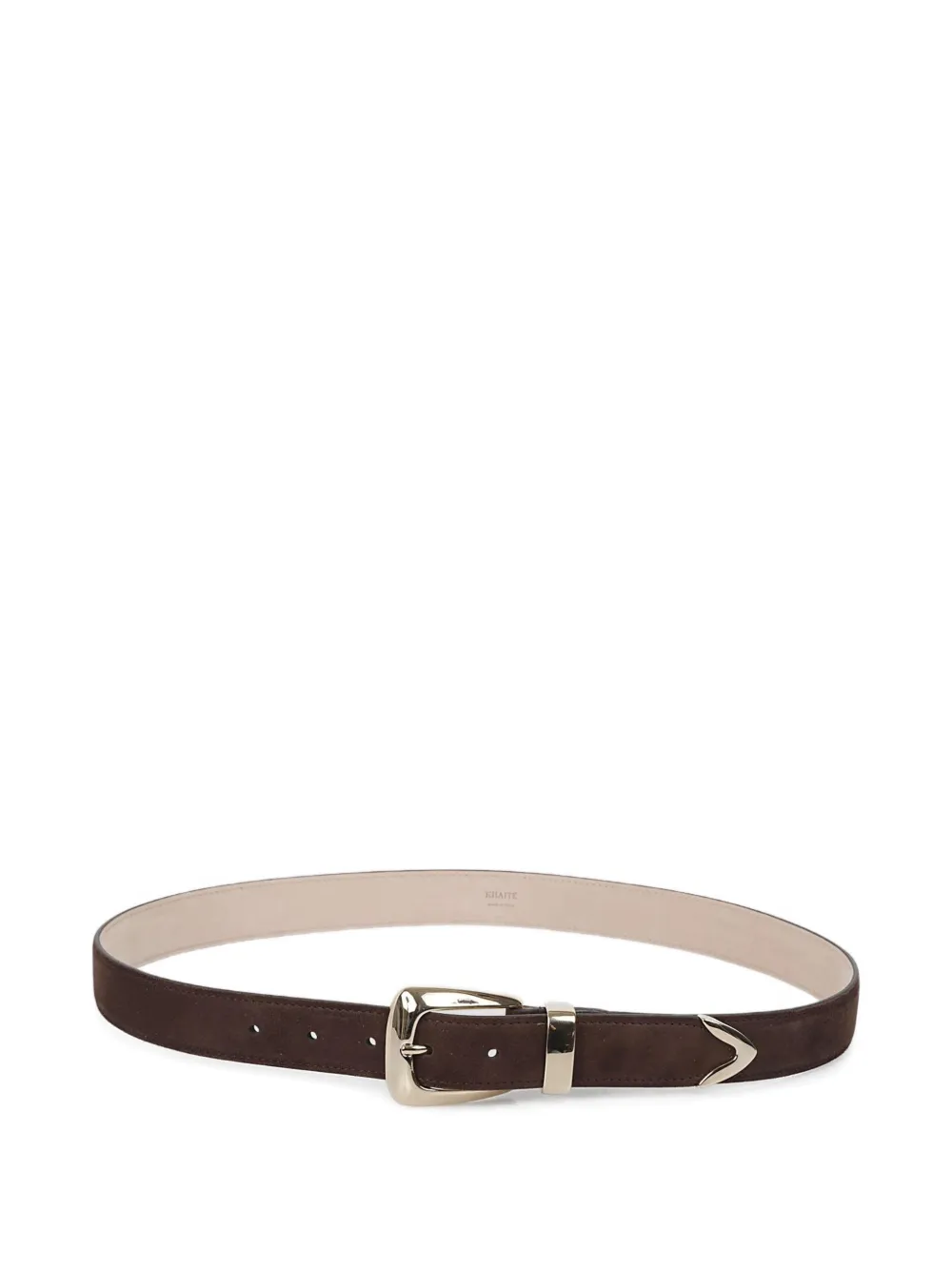 KHAITE gold buckle belt - Marrone