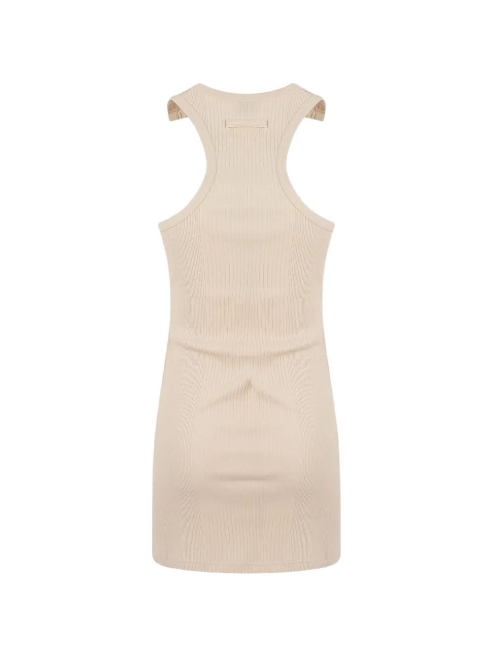 Jean Paul Gaultier ribbed patch mini dress - Beige