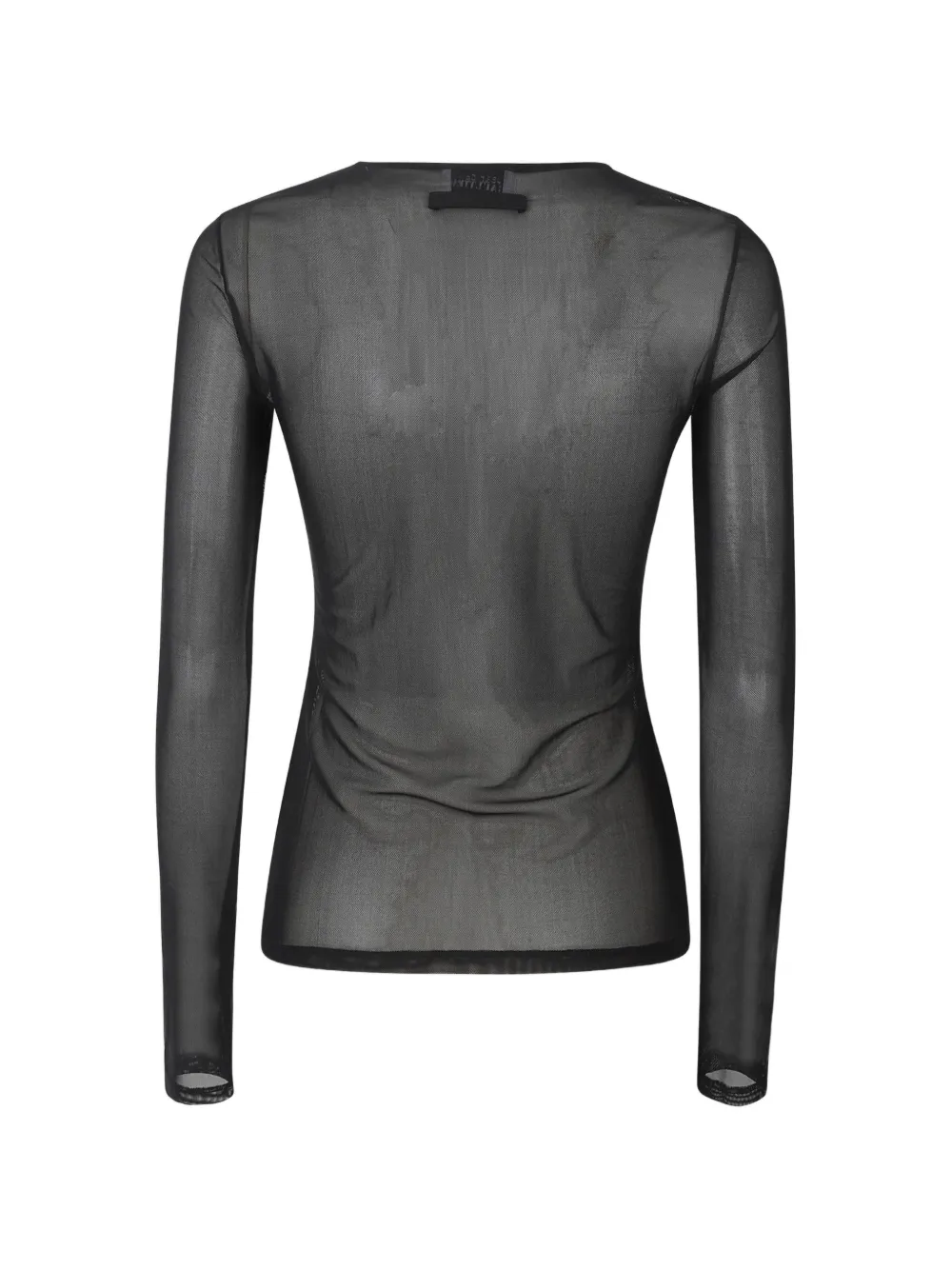 sequin-embroidered mesh top