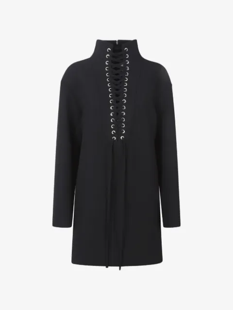KHAITE lace-up high-neck lee dress