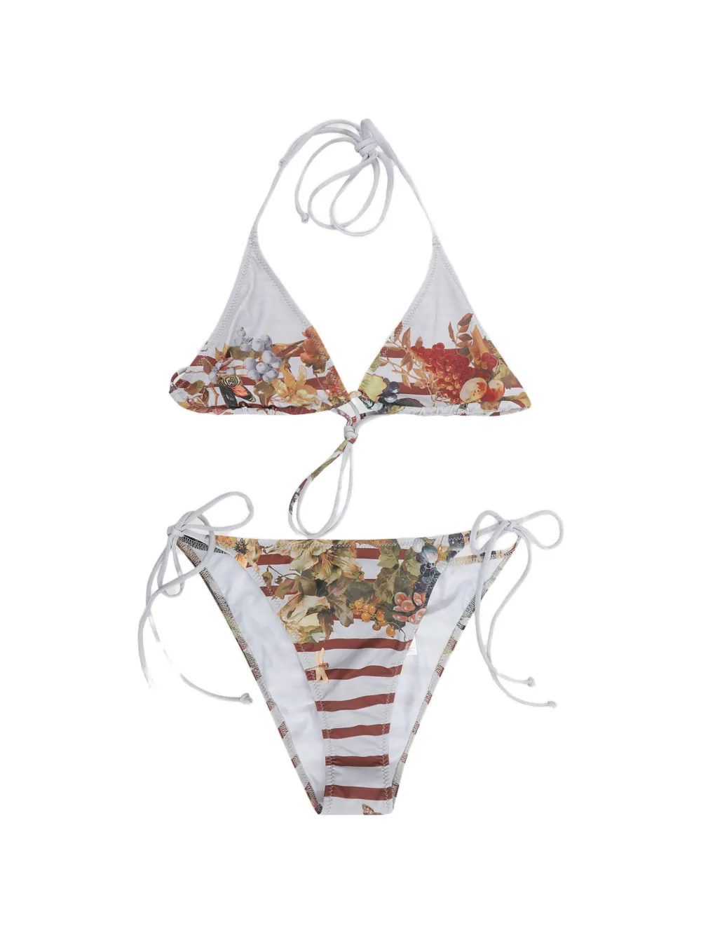 Jean Paul Gaultier Floral-print Bikini Set In Multi