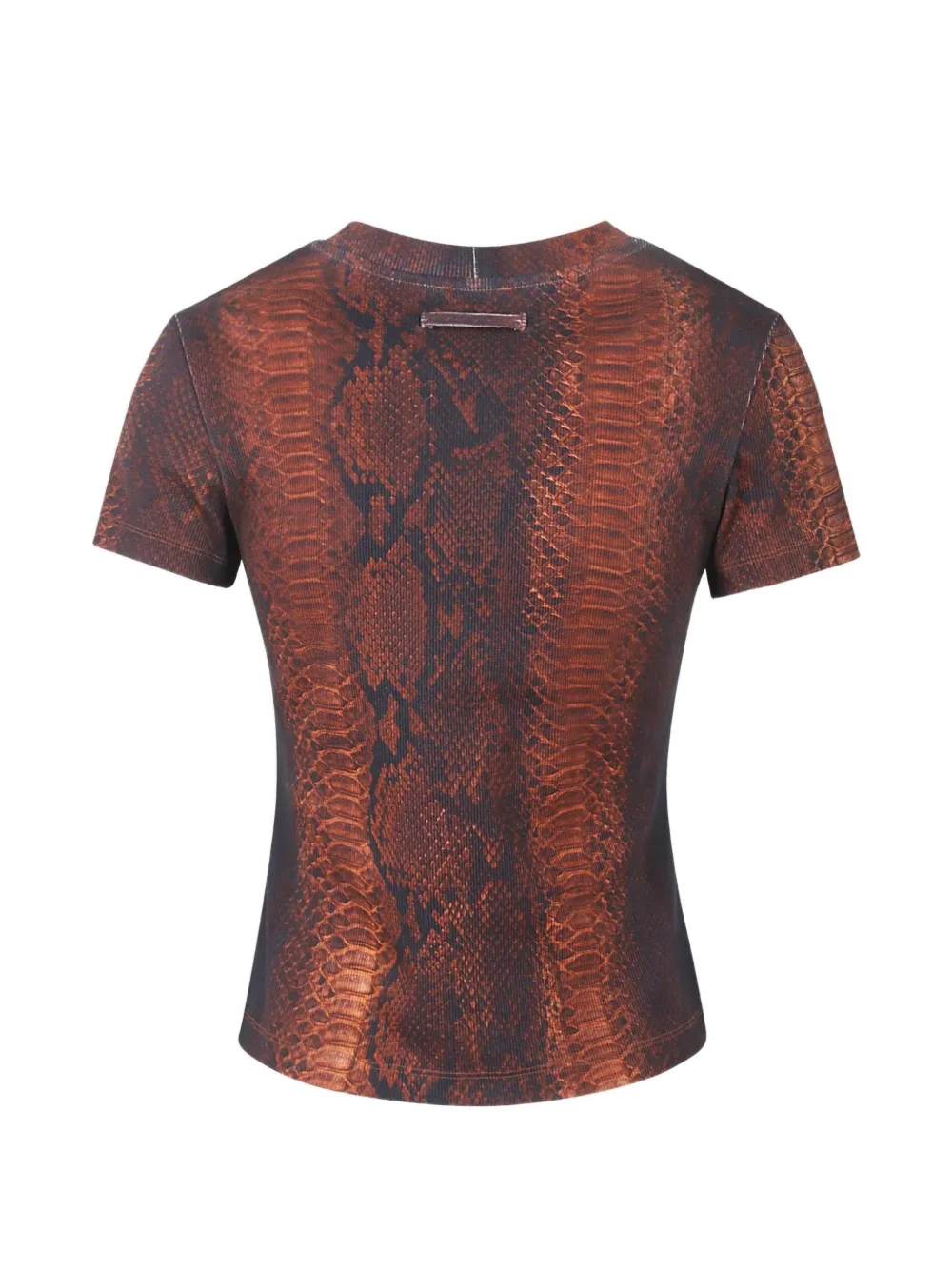  Jean Paul Gaultier Python-print Crew-neck T-shirt - Brown 