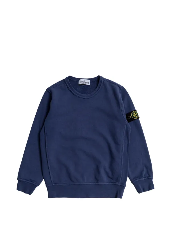Stone Island Junior コンパスパッチ スウェットシャツ | ブルー