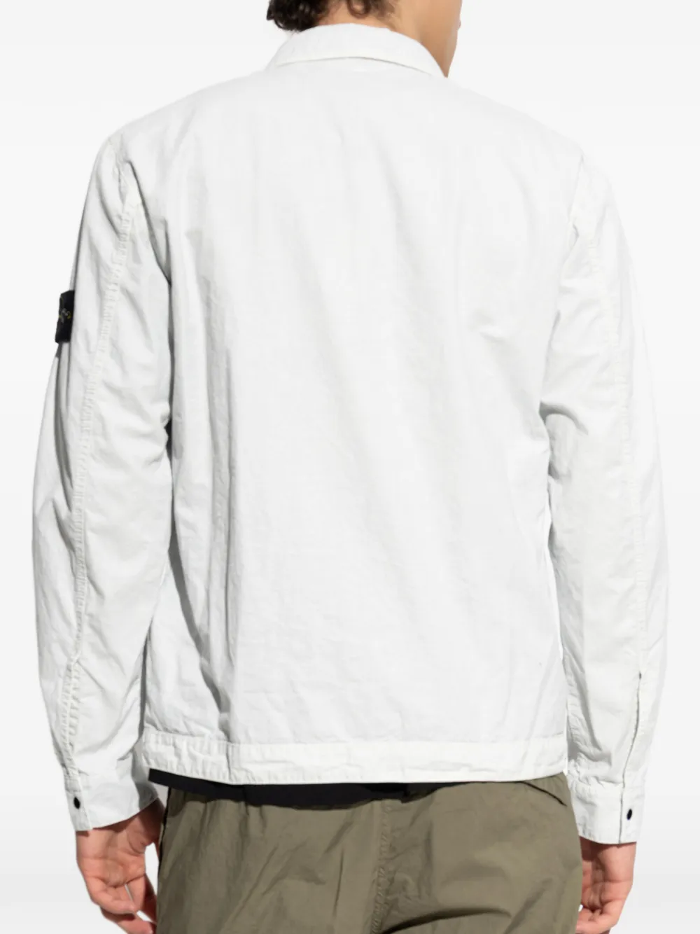 Stone Island Shirtjack met opgestikte zak Wit