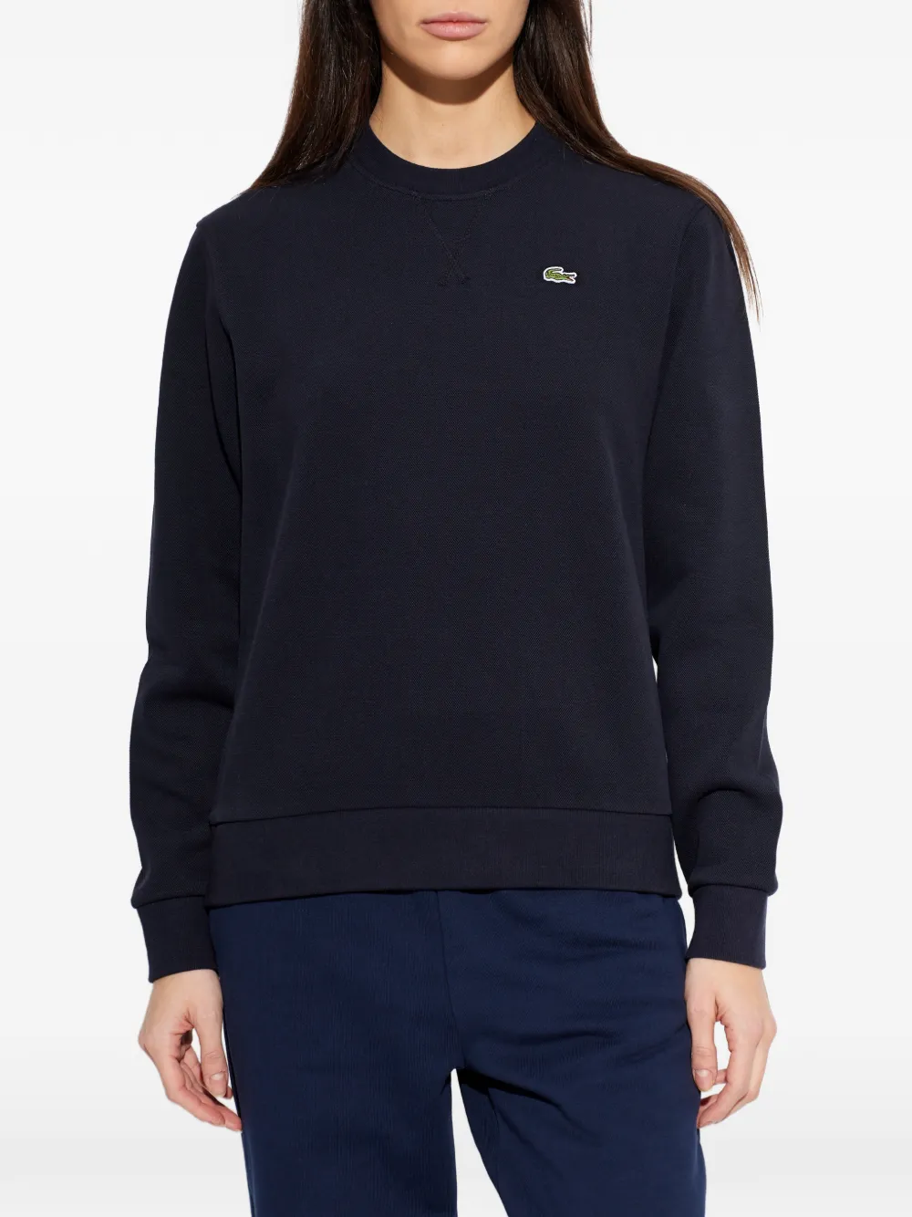  Lacoste Logo Crew-neck Sweatshirt - Blue 