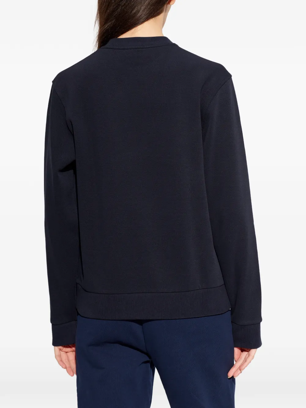 Lacoste Sweater met logo en ronde hals Blauw