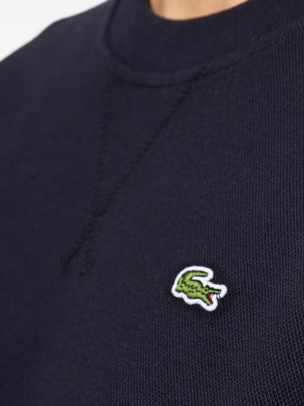 Lacoste Sweater met logo en ronde hals Blauw