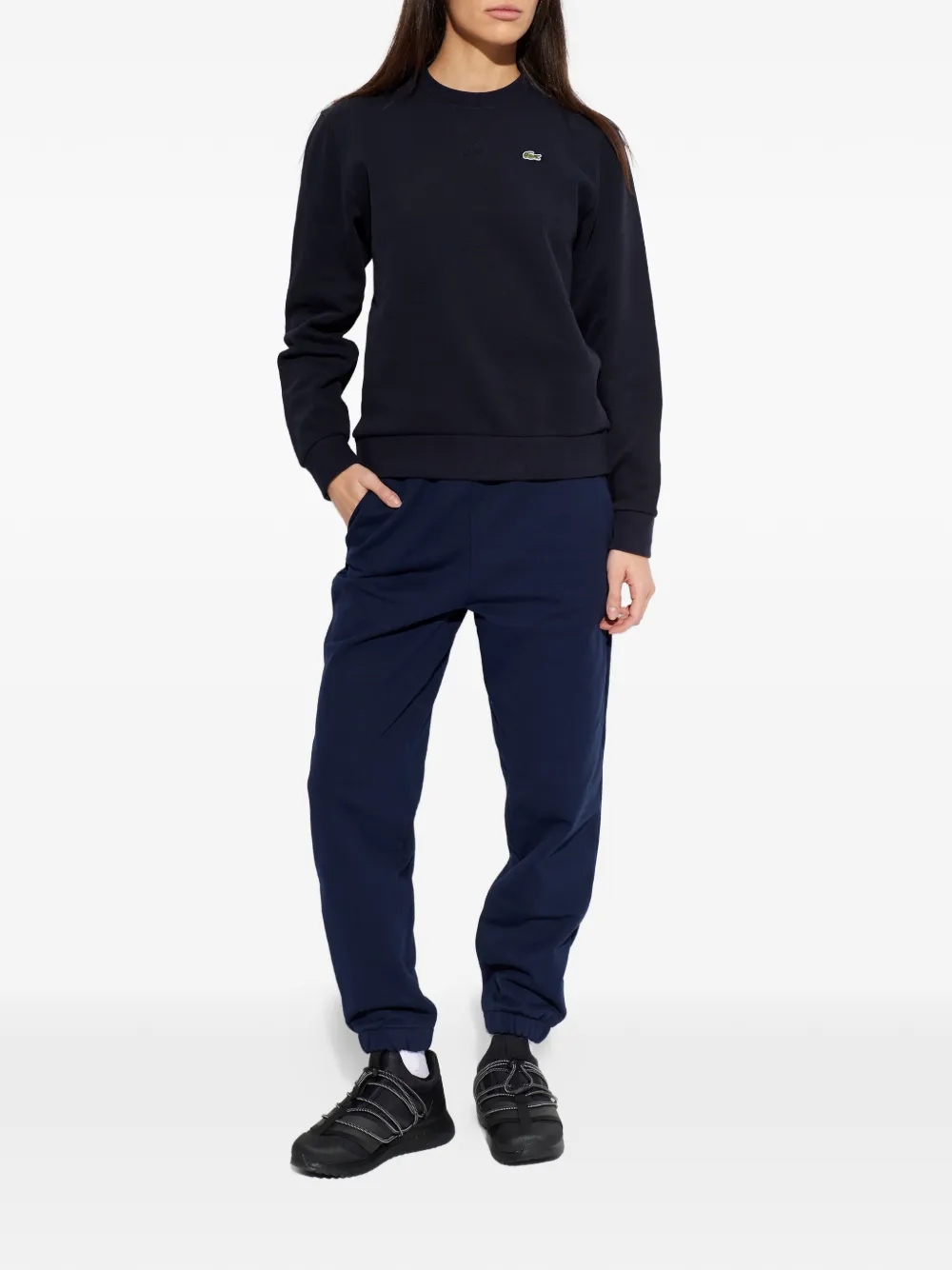 Lacoste Logo Crew-neck Sweatshirt - Blue 