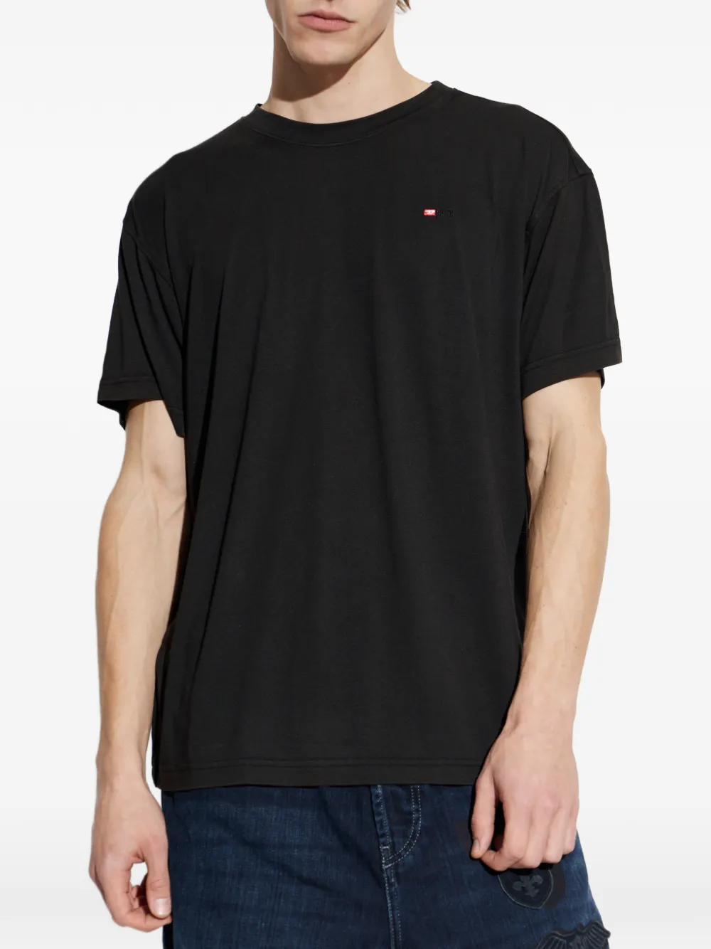 Diesel T-shirt met logodetail Zwart
