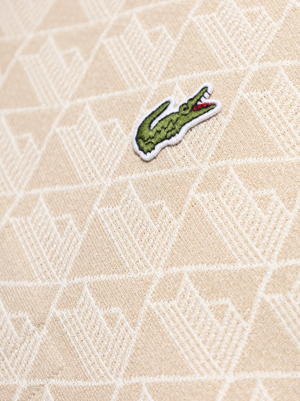 Lacoste Poloshirt met patroon Beige