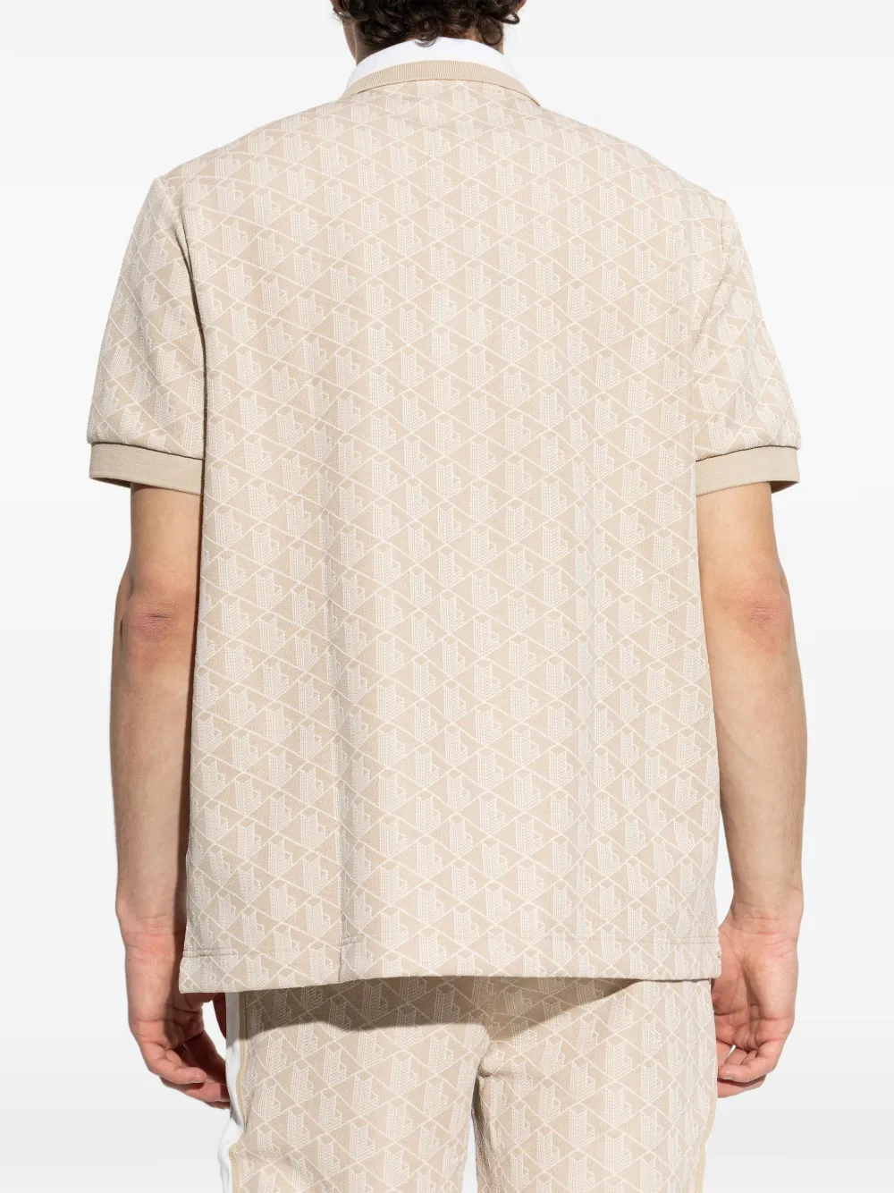 Lacoste Poloshirt met patroon Beige