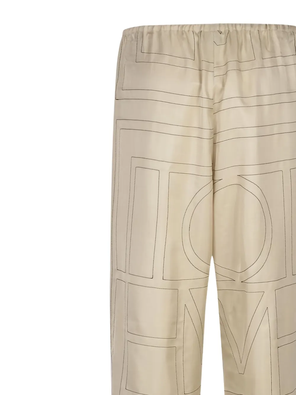  Toteme Monogram Silk Trousers - Neutrals 