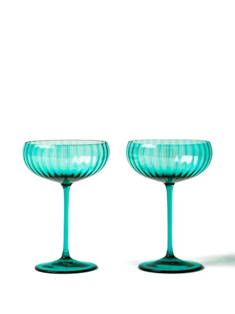 Venini ribbed-detail champagne flute