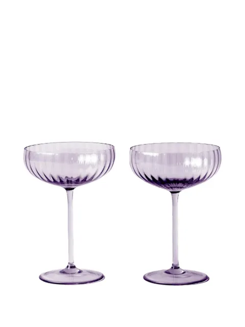 Venini ribbed-detail champagne flute