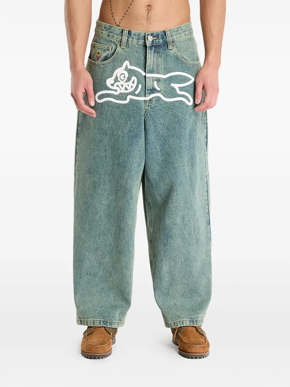 Billionaire Boys Club - Ice Cream Running Dog button-fastening jeans - Blu