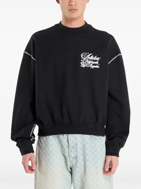 adidas Santa Monica embroidery crew-neck sweater