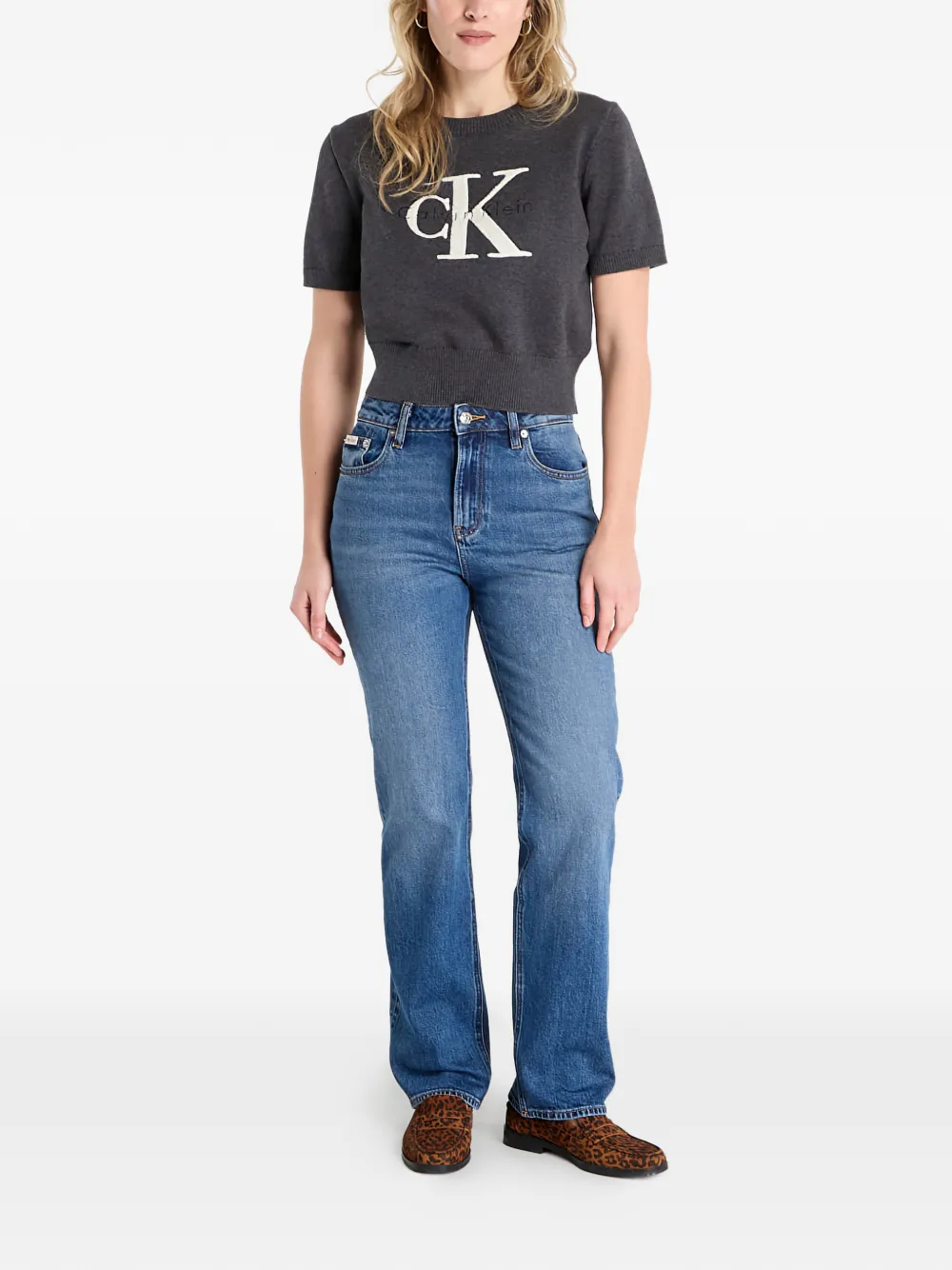  Calvin Klein High-rise Straight Jeans - Blue 