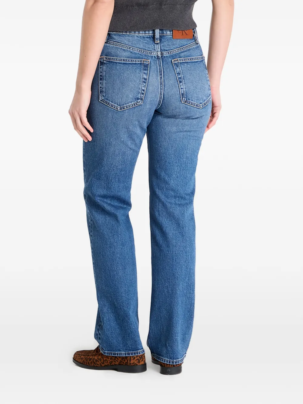  Calvin Klein High-rise Straight Jeans - Blue 