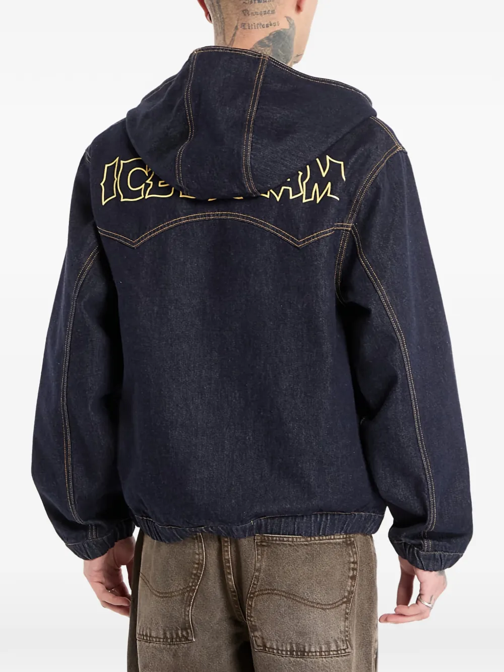  Icecream Western Panelled Zip Jacket - Blue 