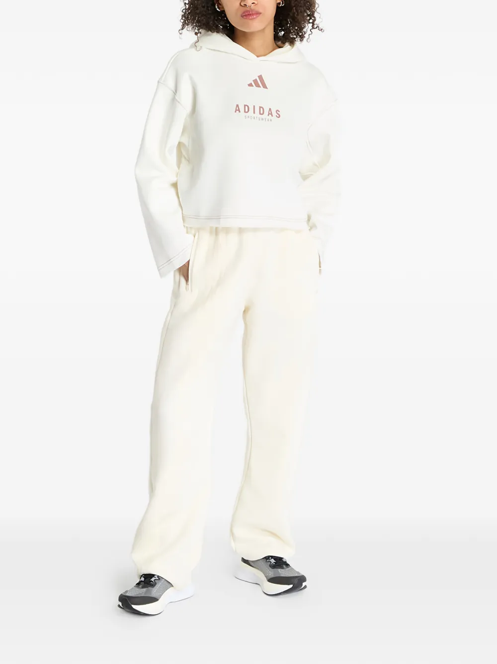 Adidas All Szn logo-print hoodie - Wit