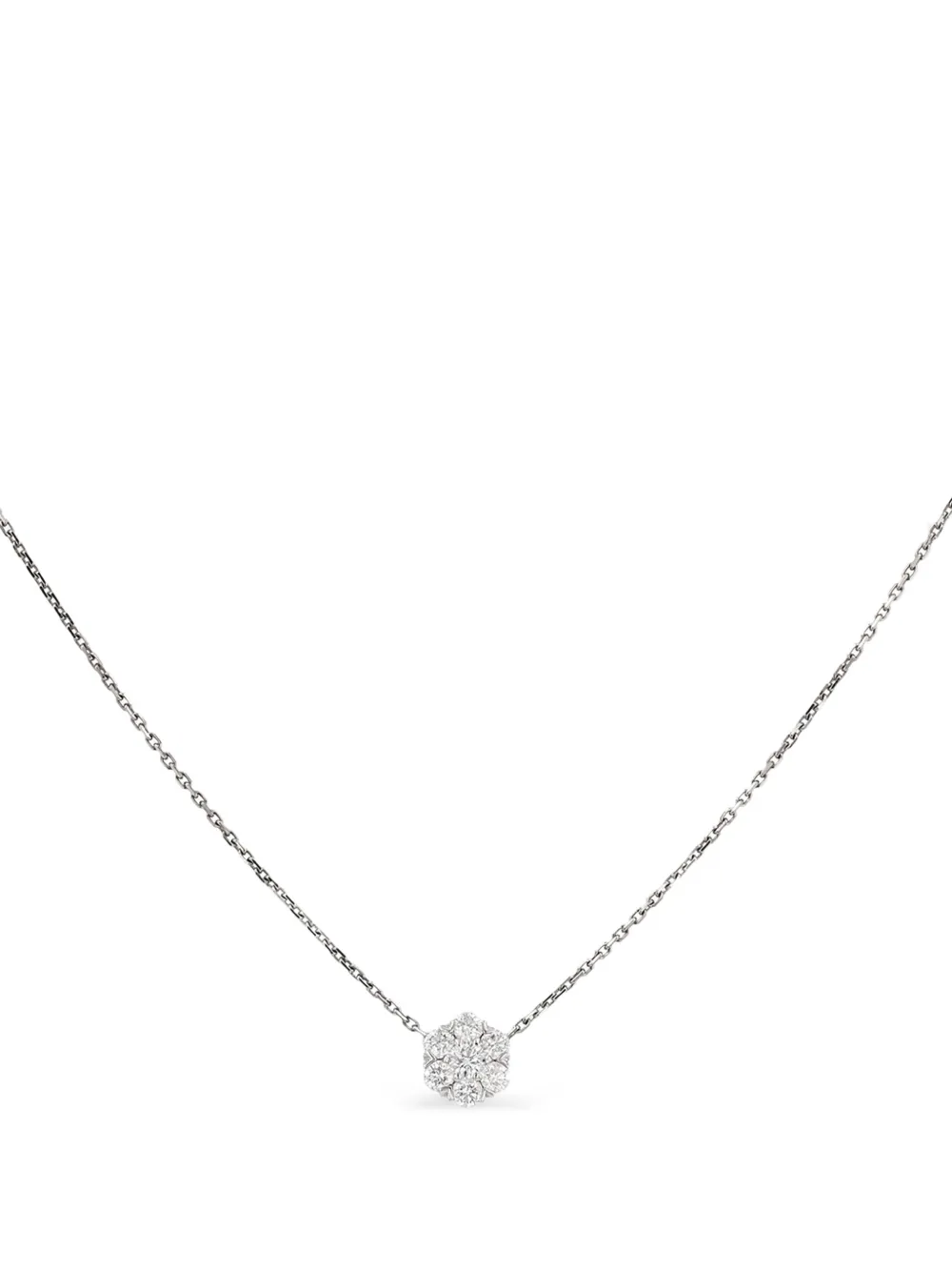 Van Cleef & Arpels 2010's flower-pendant diamond-embellishment necklace - Argento