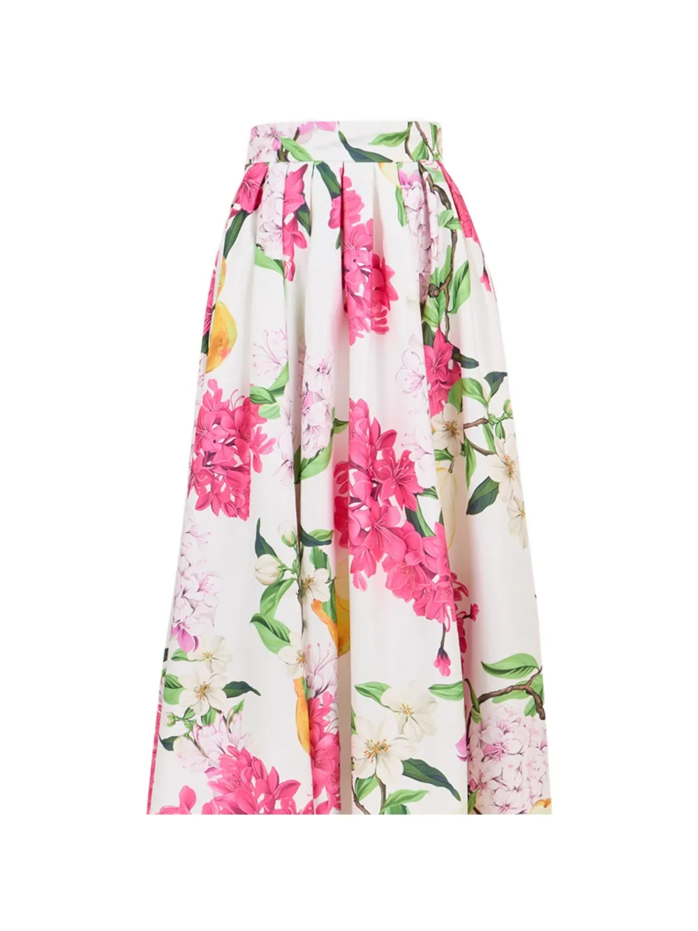 Leo Lin Reinette floral maxi skirt - Bianco