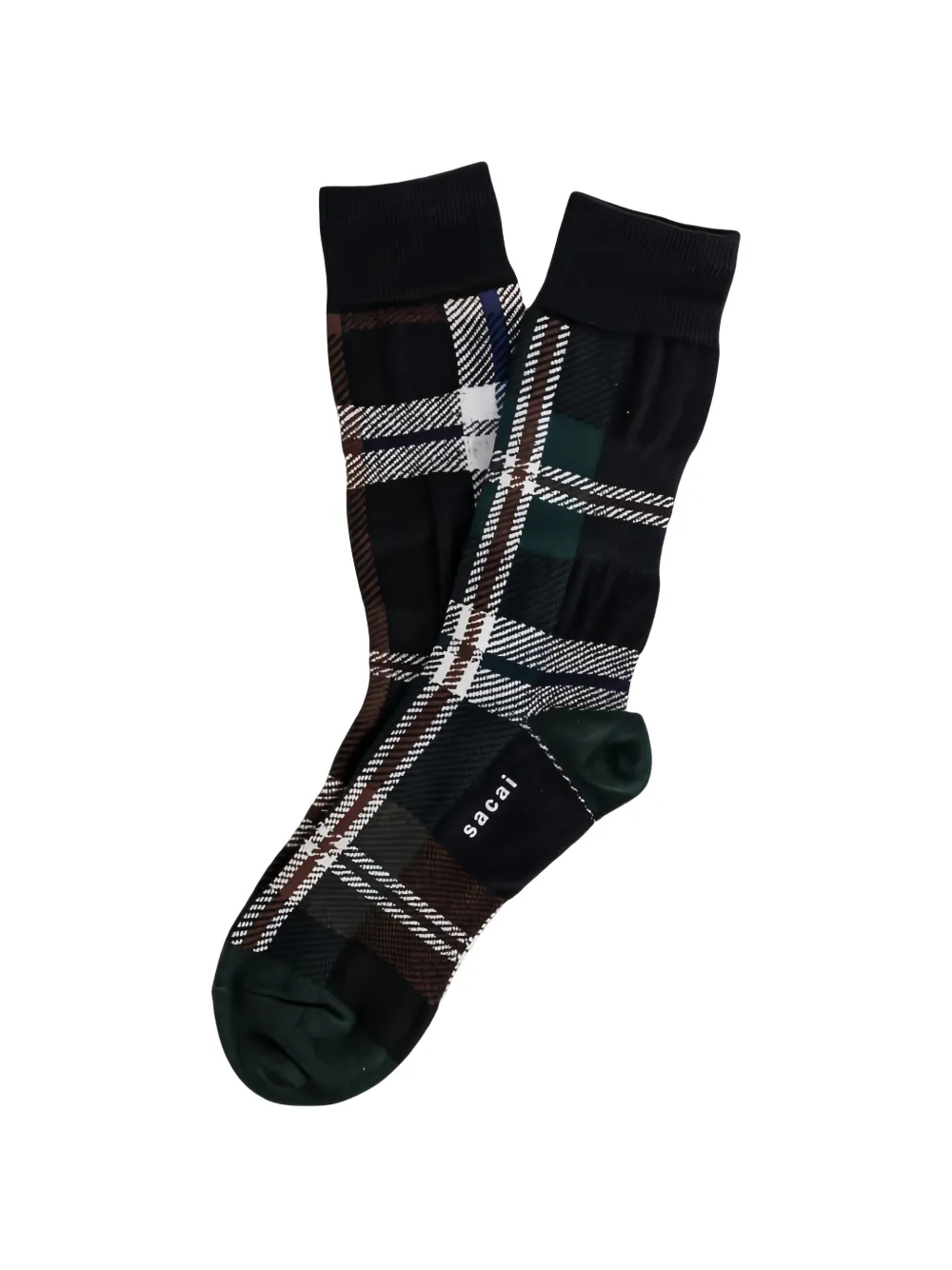 sacai plaid socks - Nero