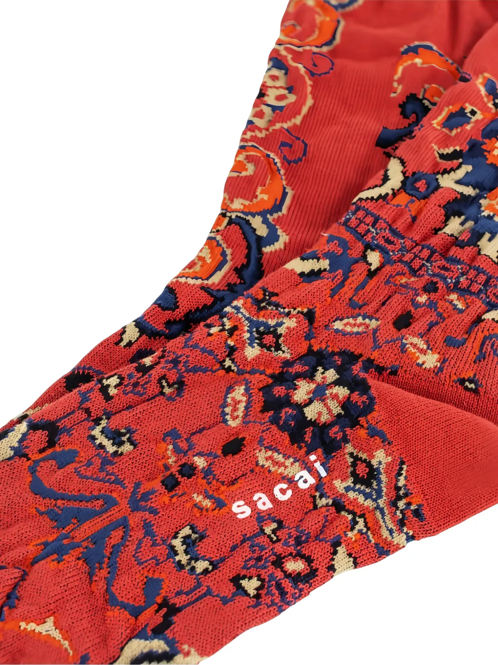  Sacai Floral Socks - Red 