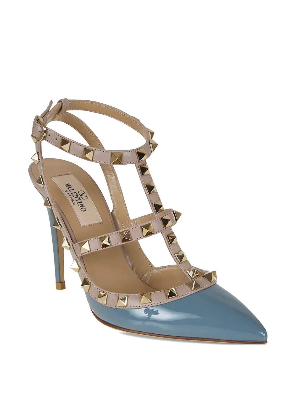Valentino Garavani Rockstud caged heeled pumps Blauw