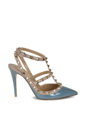 Valentino Garavani Vロゴ シグネチャー ドルセー パテントレザー