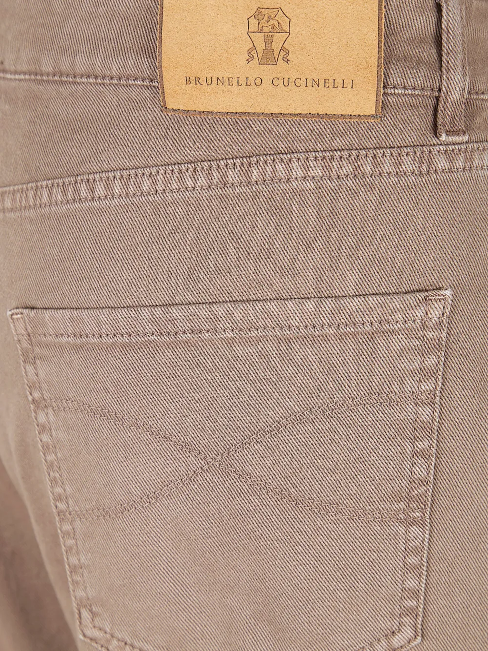 Brunello Cucinelli Jeans met vijf zakken Bruin