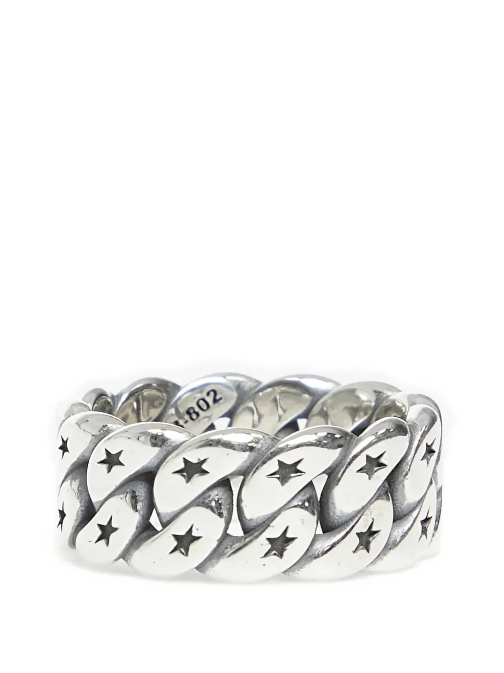 Twojeys Cuban-monogram Ring In Metallic