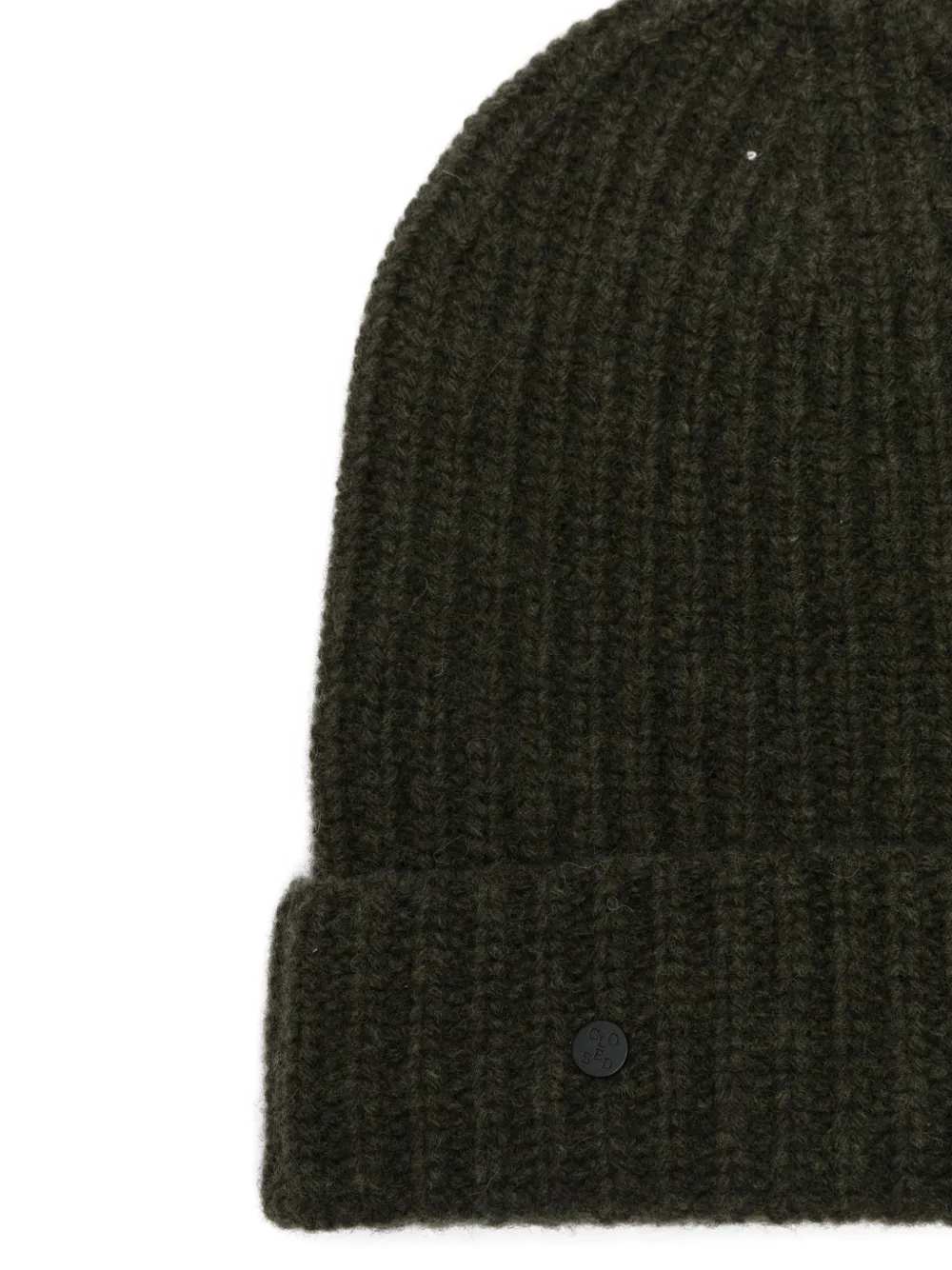  Closed Ribbed Beanie Hat - Green 