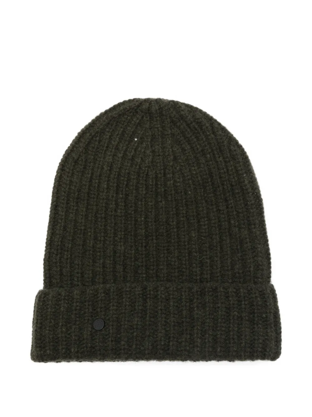 Closed ribbed beanie hat - Verde